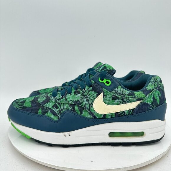 Nike Air Max 1 GPX Men Size 9 684174-400 Blue Floral Green White Training Shoes - Picture 1 of 11